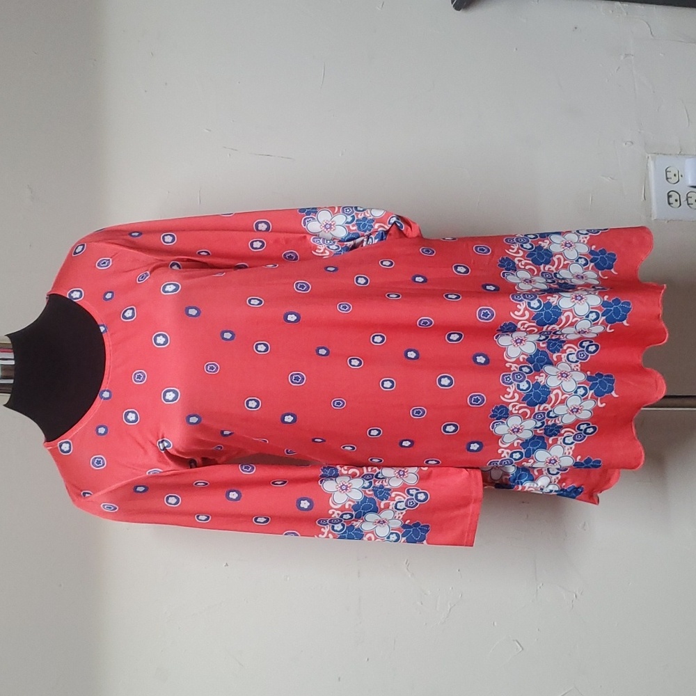 Chic Long Sleeve Dress with Floral Patterns